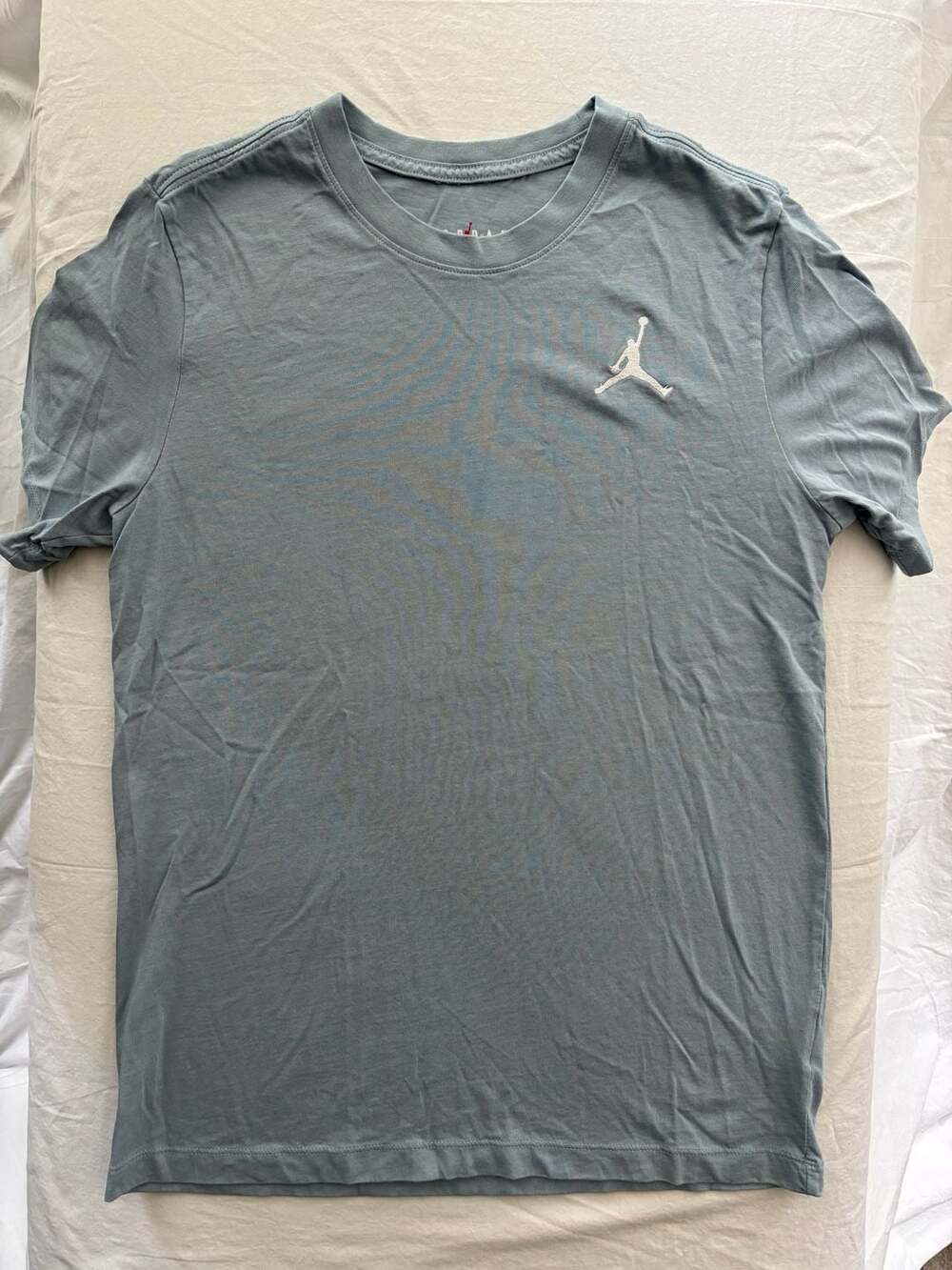 Jordan Men's Embroidered Jumpman Crew Neck T-Shirt in Blue-Grey